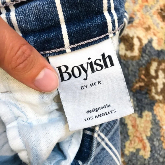 Boyish Stanley Striped Straight Leg Denim Jeans 26 - Picture 14 of 14